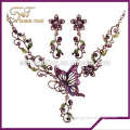 Factory price vintage palace butterfly necklace jewelry set